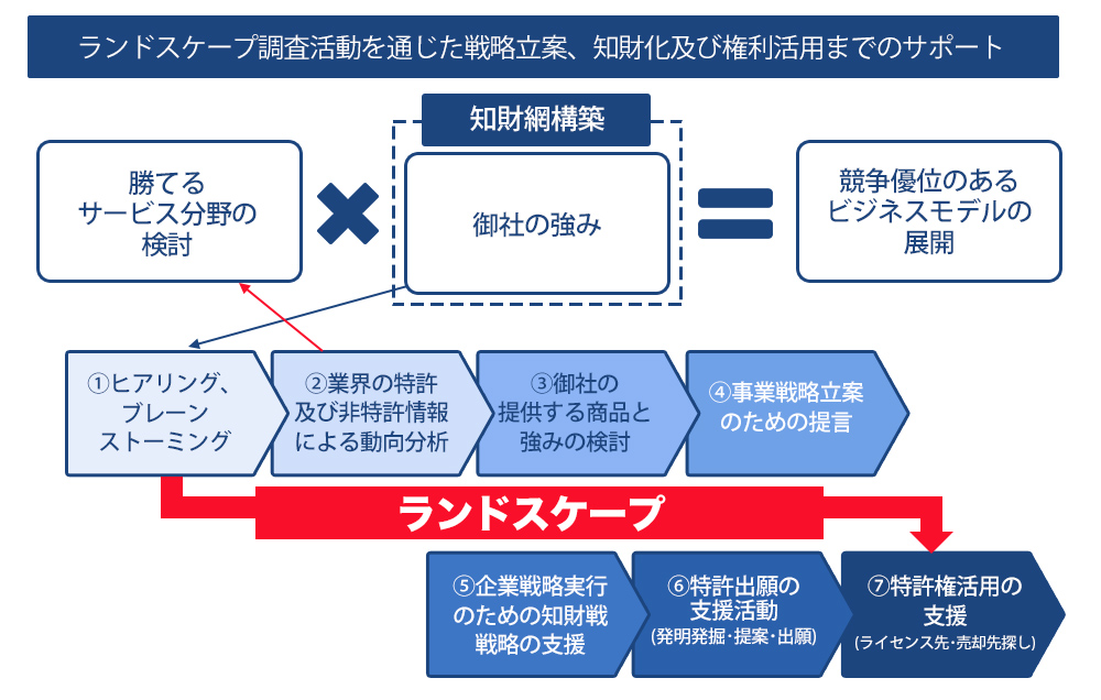 ランドスケープ分析の流れ・説明図